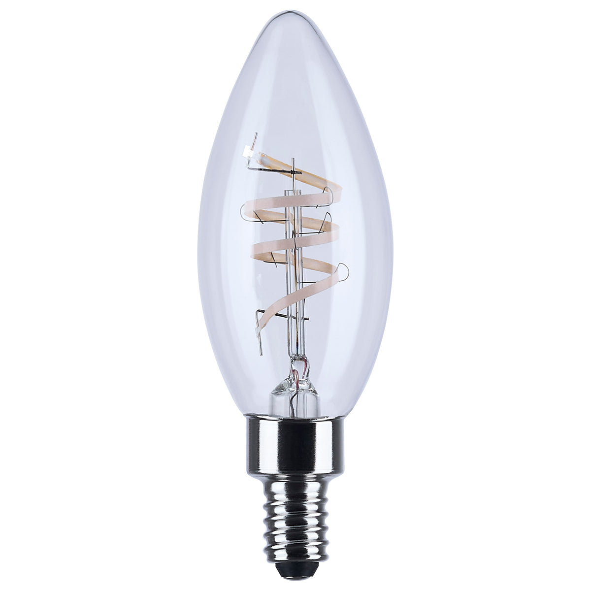 4 Watt B11 LED - Reminiscent - Flex Gray Coil Filament - E12 Base - 2700K - 120 Volt - 2 Pack product image