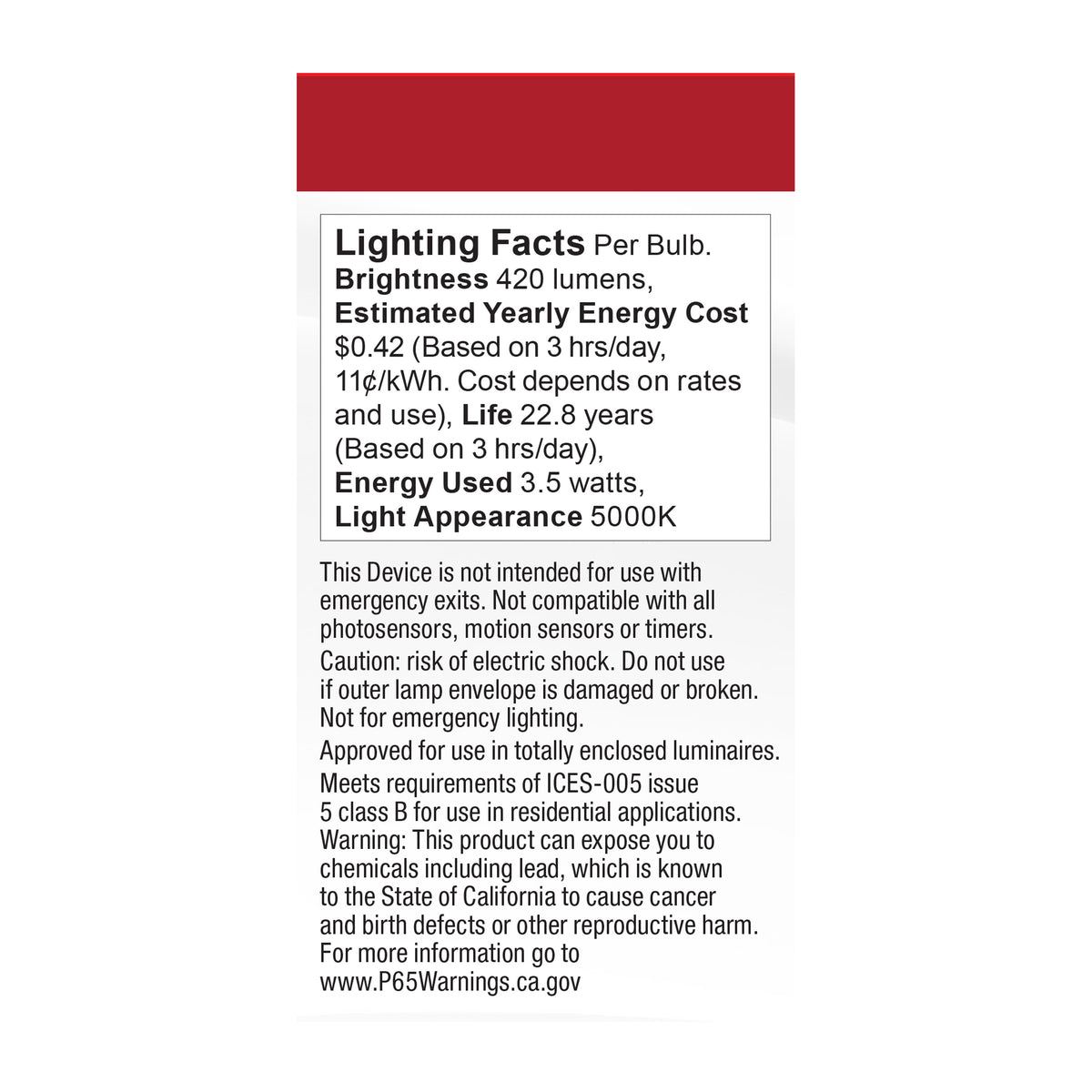 3.5 Watt T14 LED - 5000K CCT - Clear - E17 Base - Dimmable - 120 Volt