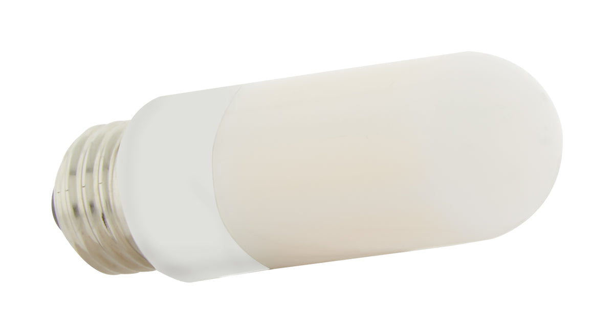 8 Watt T10 LED - Frosted - Medium base - 3000K - High Lumen - 120 Volt - Non-Dimmable - Carded