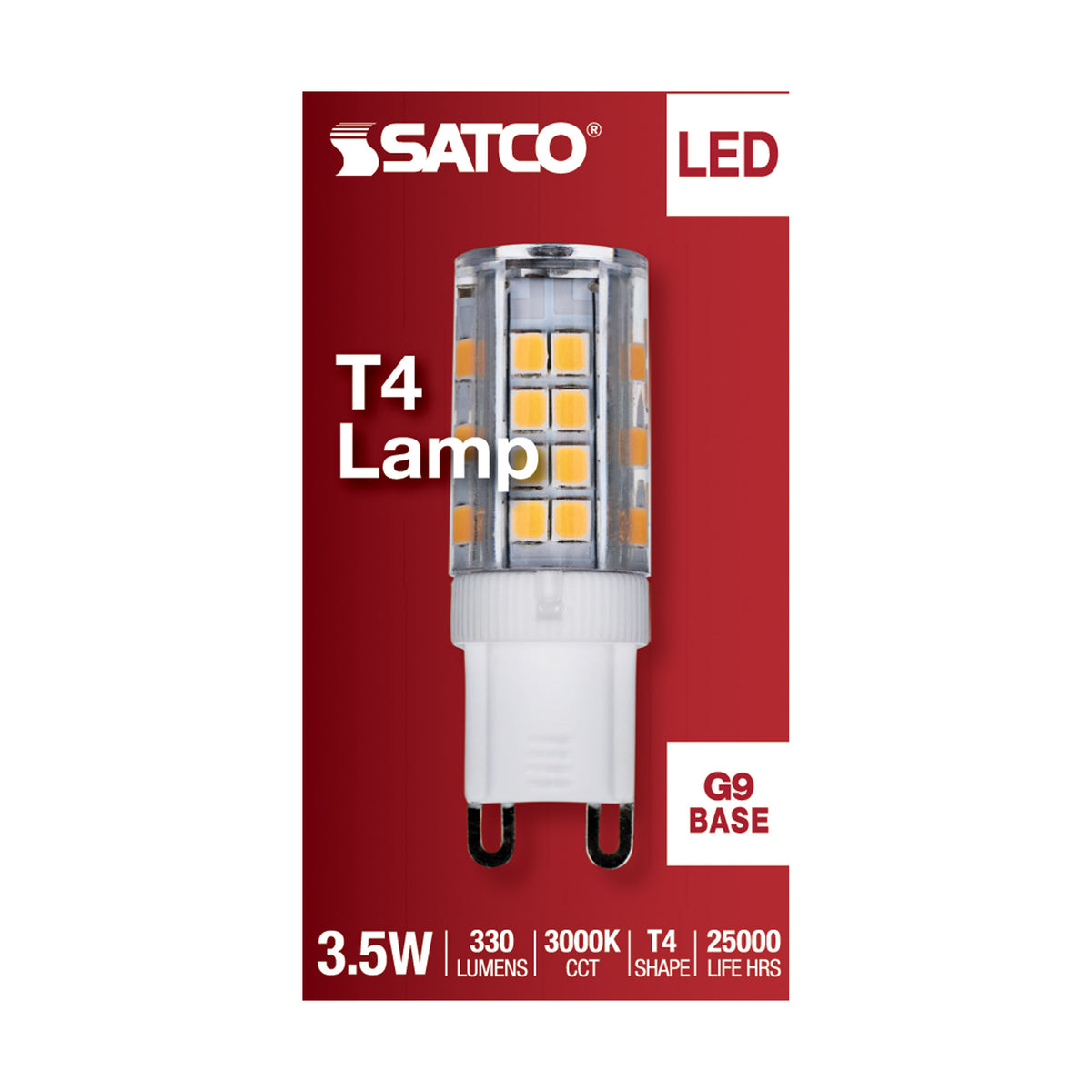 3.5 Watt - JCD LED - Clear - 3000K - G9 Base - 120 Volt
