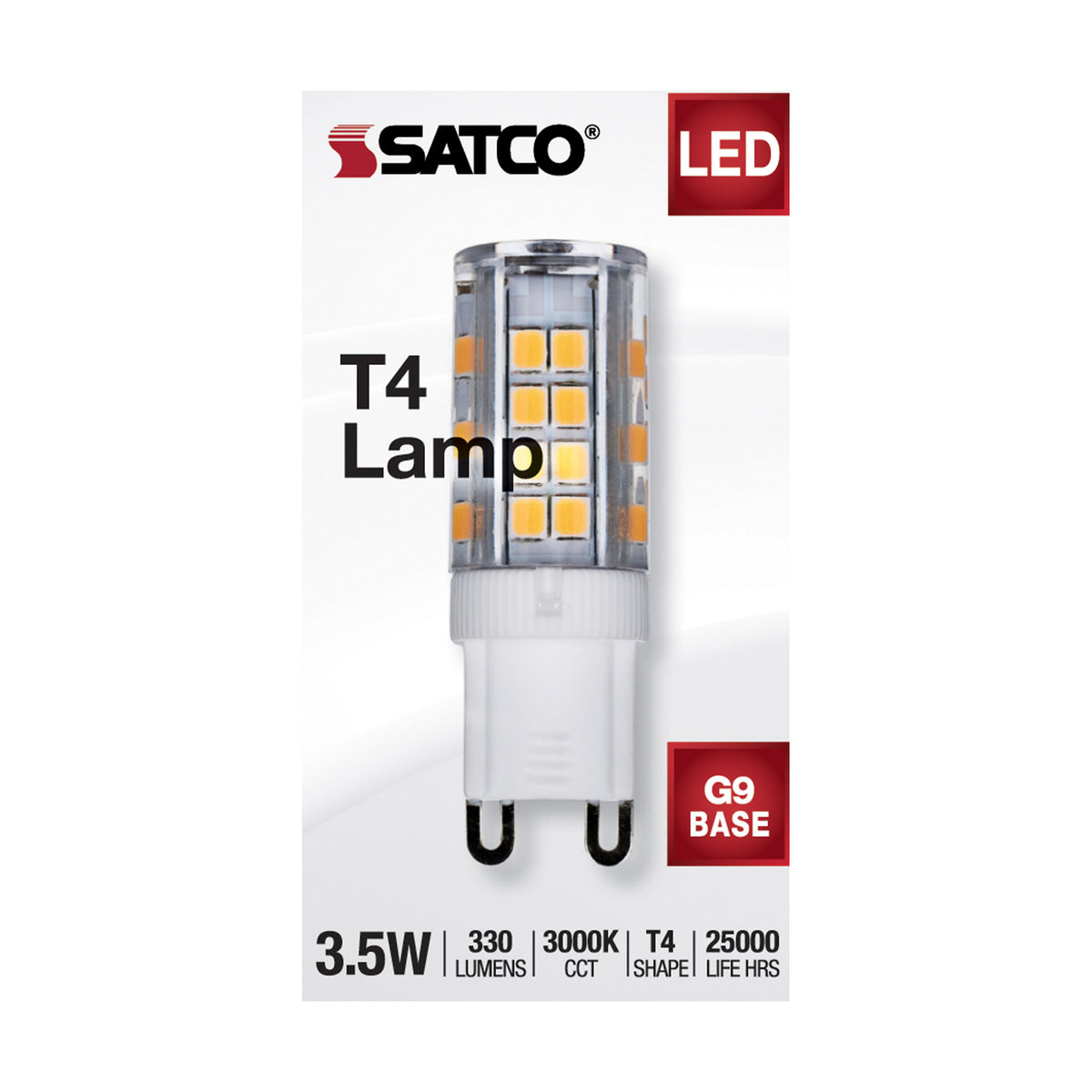 3.5 Watt - JCD LED - Clear - 3000K - G9 Base - 120 Volt