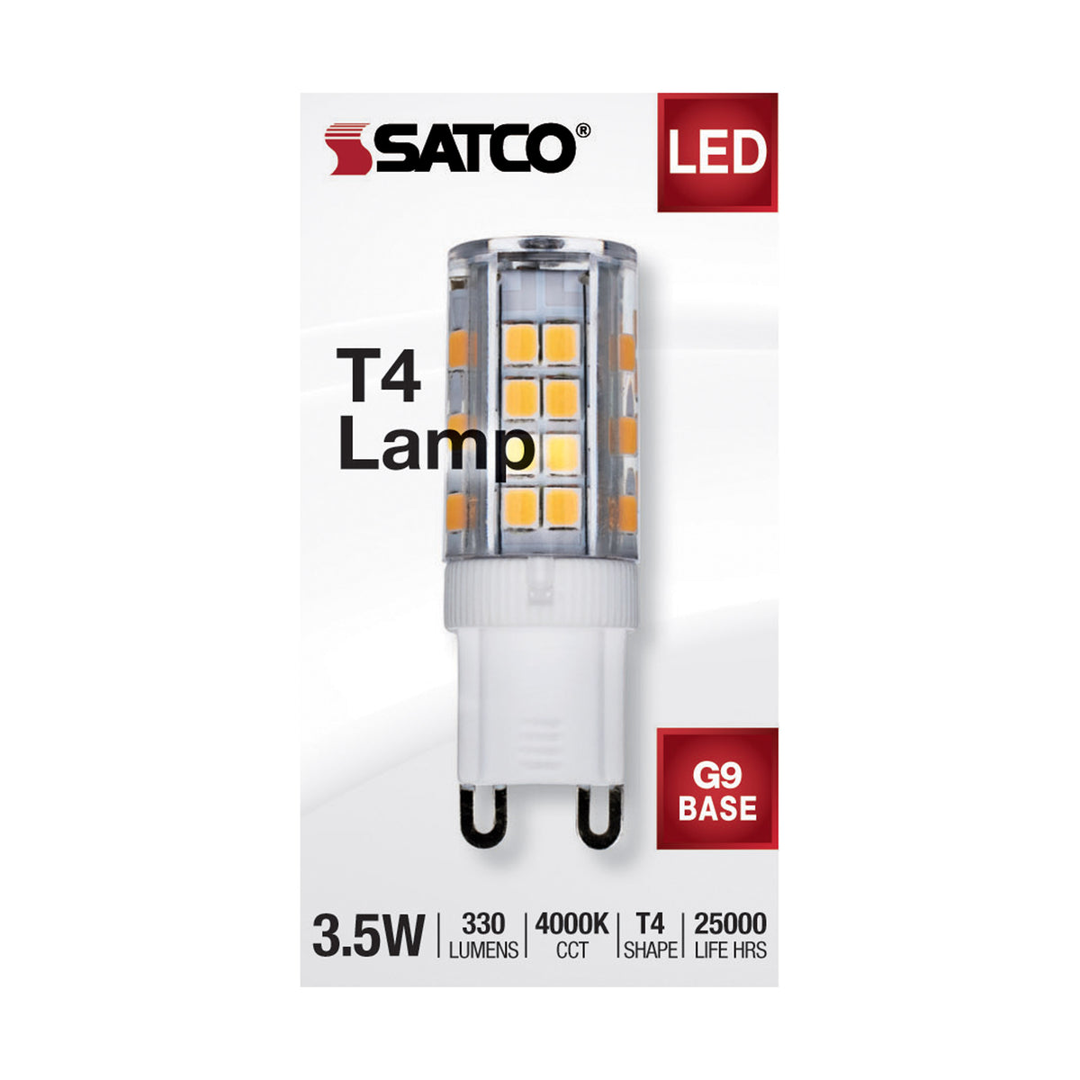 3.5 Watt - JCD LED - Clear - 4000K - G9 Base - 120 Volt
