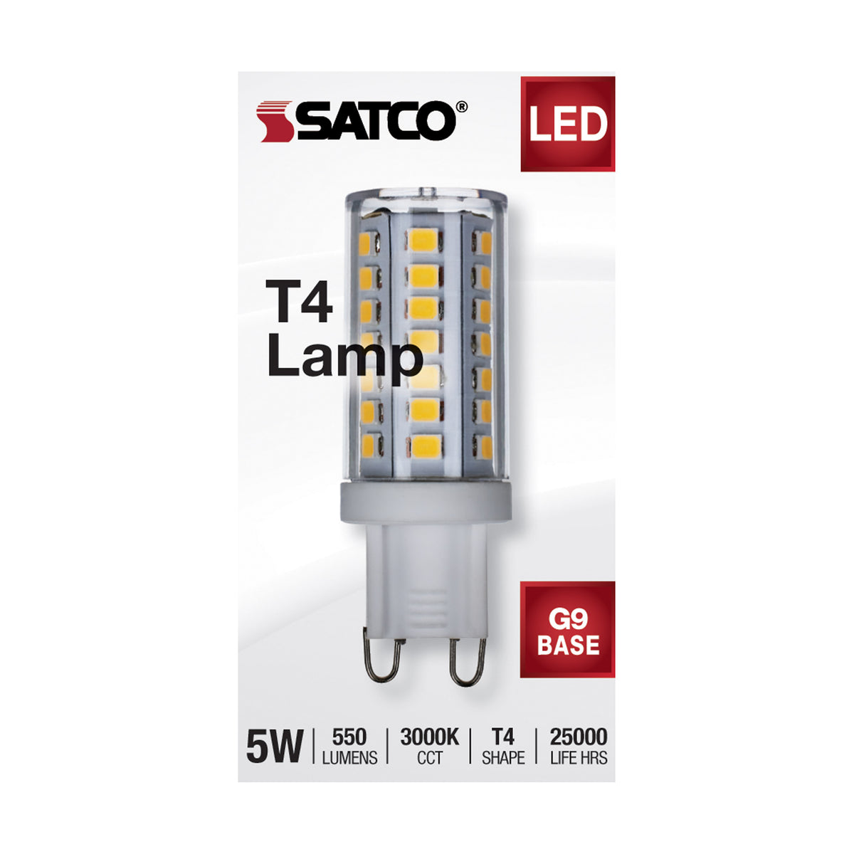 5 Watt - JCD LED - Clear - 3000K - G9 Base - 120 Volt