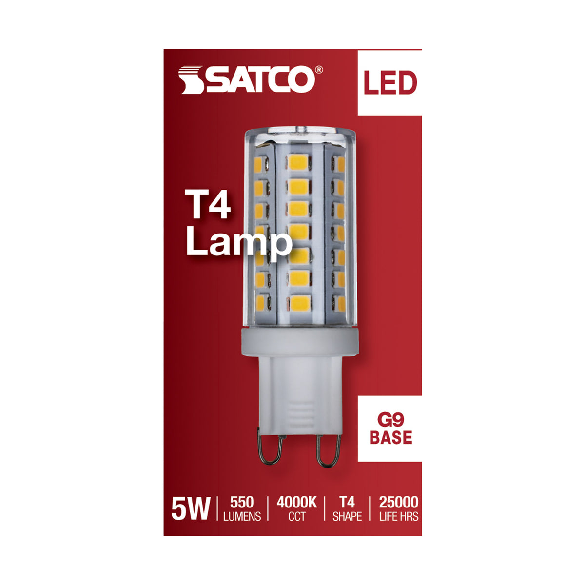 5 Watt - JCD LED - Clear - 4000K - G9 Base - 120 Volt