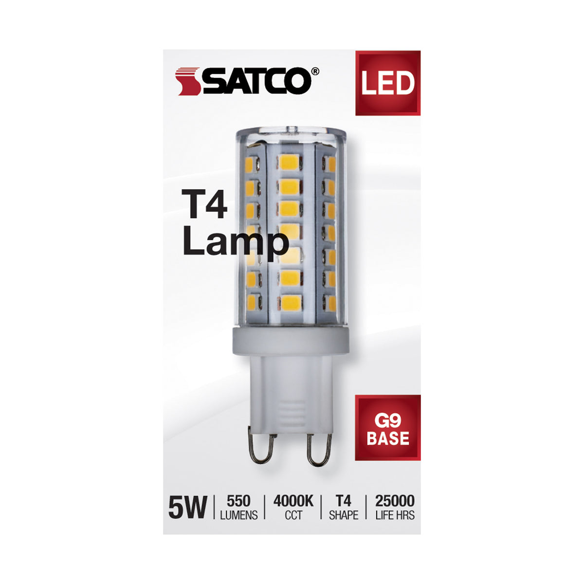 5 Watt - JCD LED - Clear - 4000K - G9 Base - 120 Volt