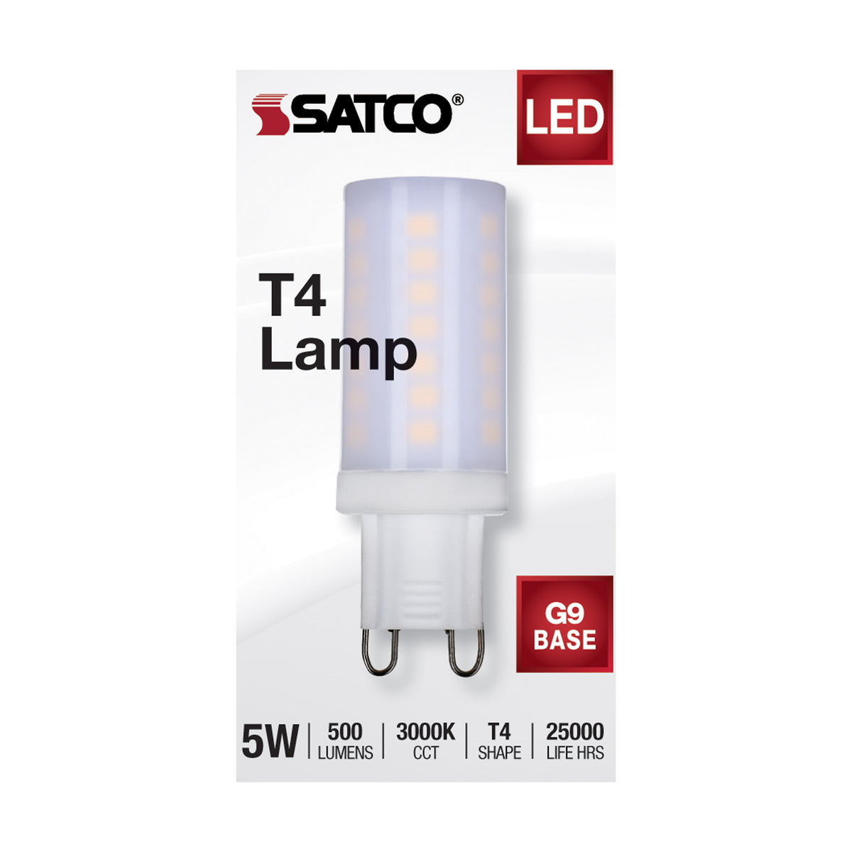 5 Watt - JCD LED - Frost - 3000K - G9 Base - 120 Volt