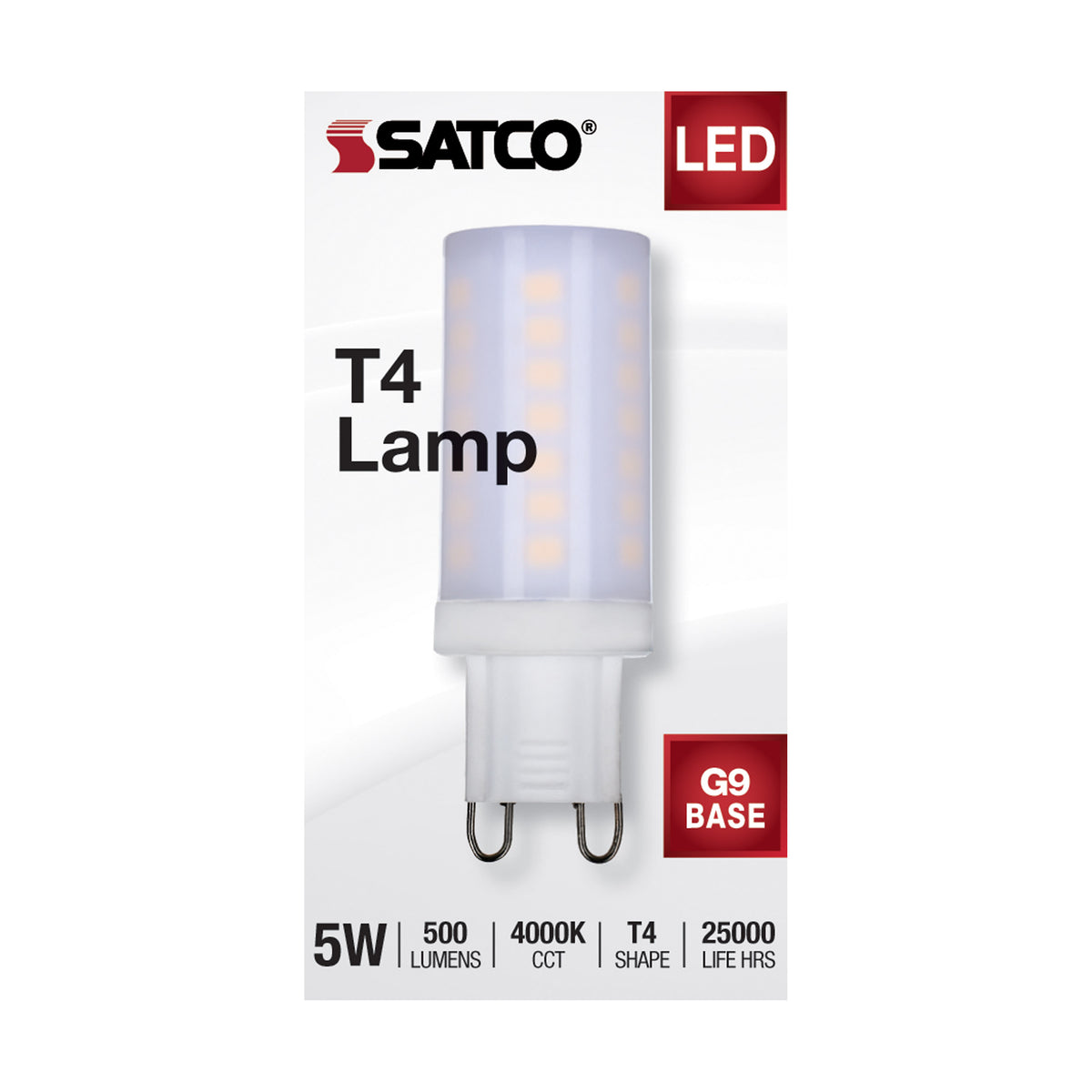 5 Watt - JCD LED - Frost - 4000K - G9 Base - 120 Volt