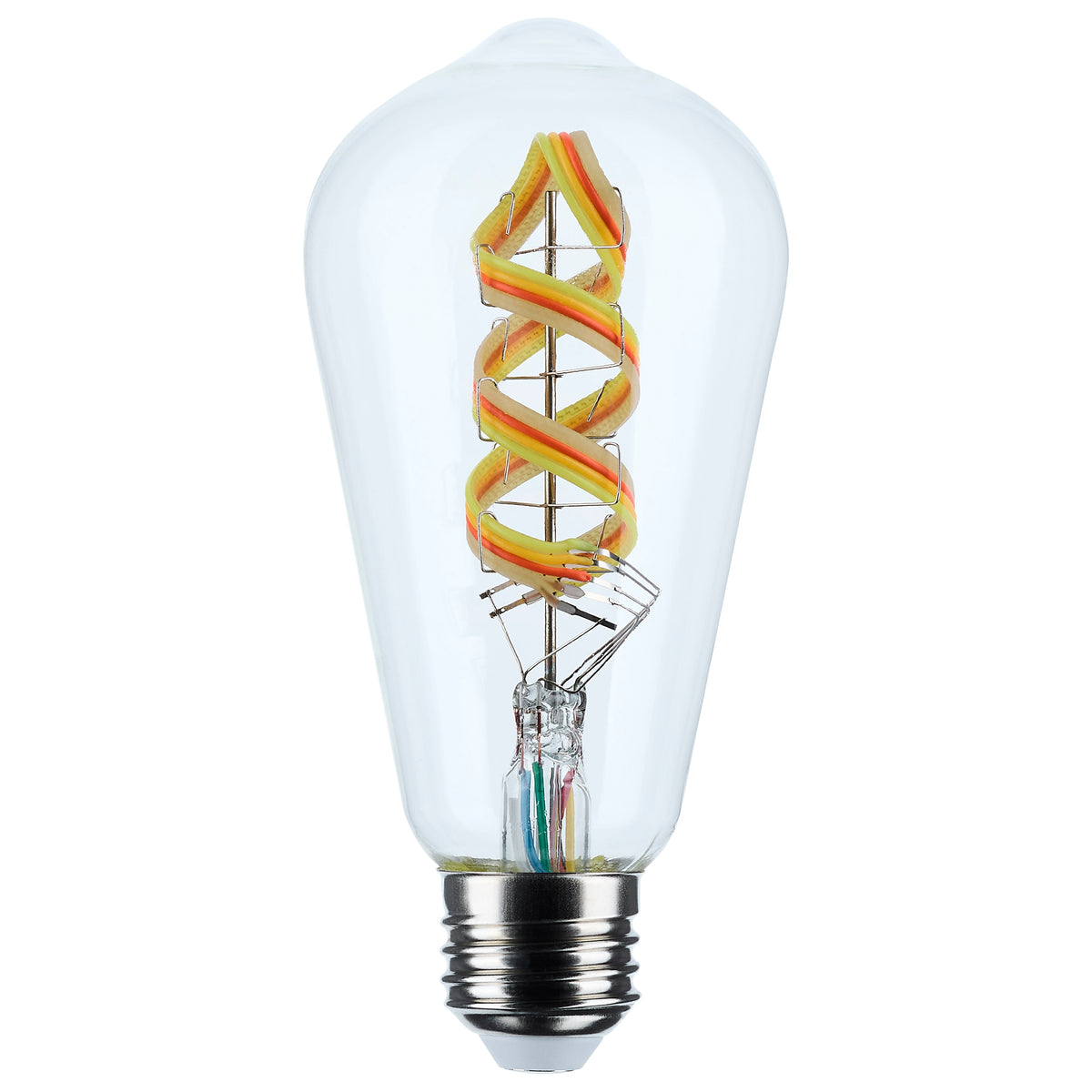 6 Watt - ST19 LED - 2700K-5000K RGB/Tunable White - Starfish IOT - Clear - Medium Base - 120 Volt for living rooms and