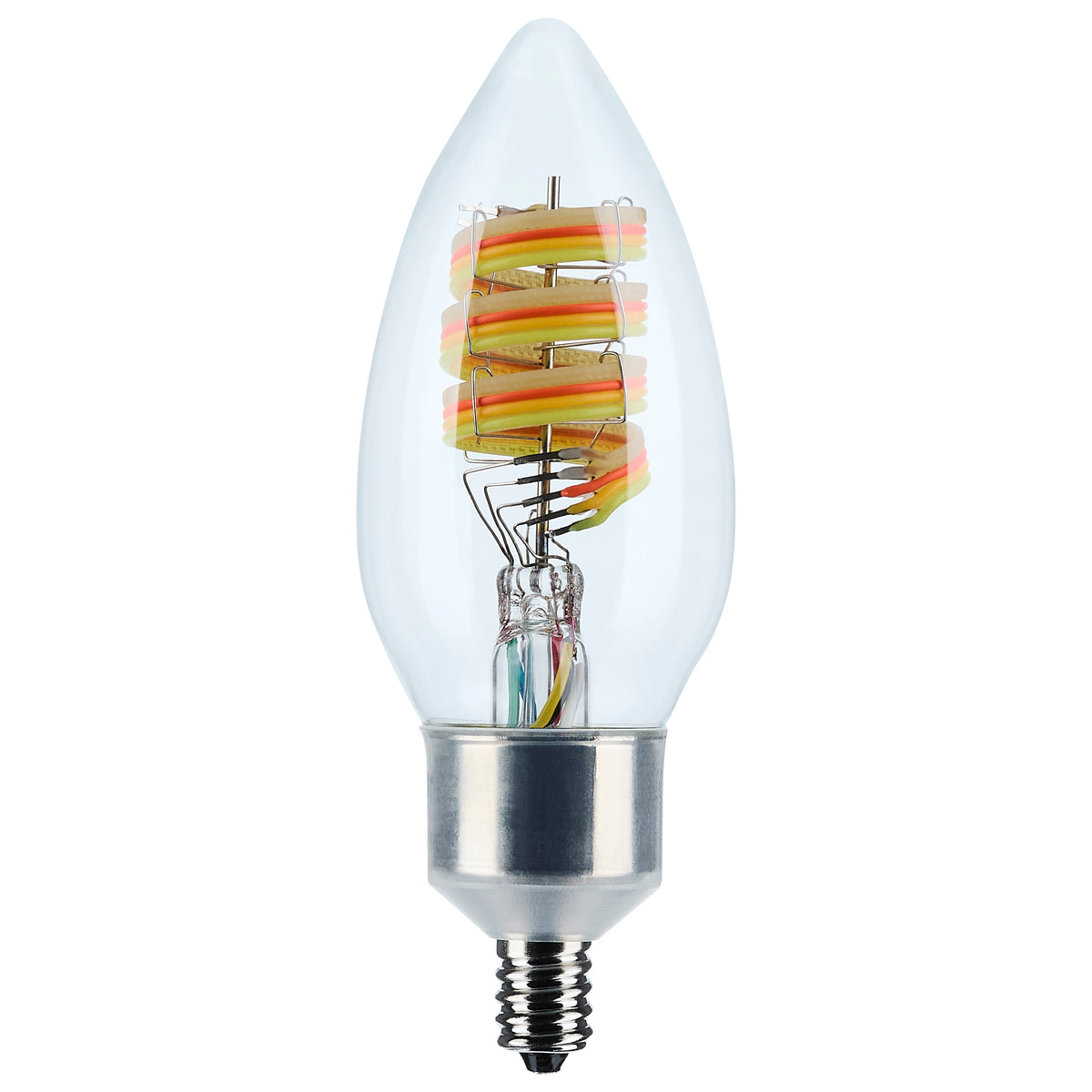 4 Watt - B11 LED - 2700K-5000K RGB/Tunable White - Starfish IOT - Clear - Candelabra Base - 120 Volt bulb or fixture view