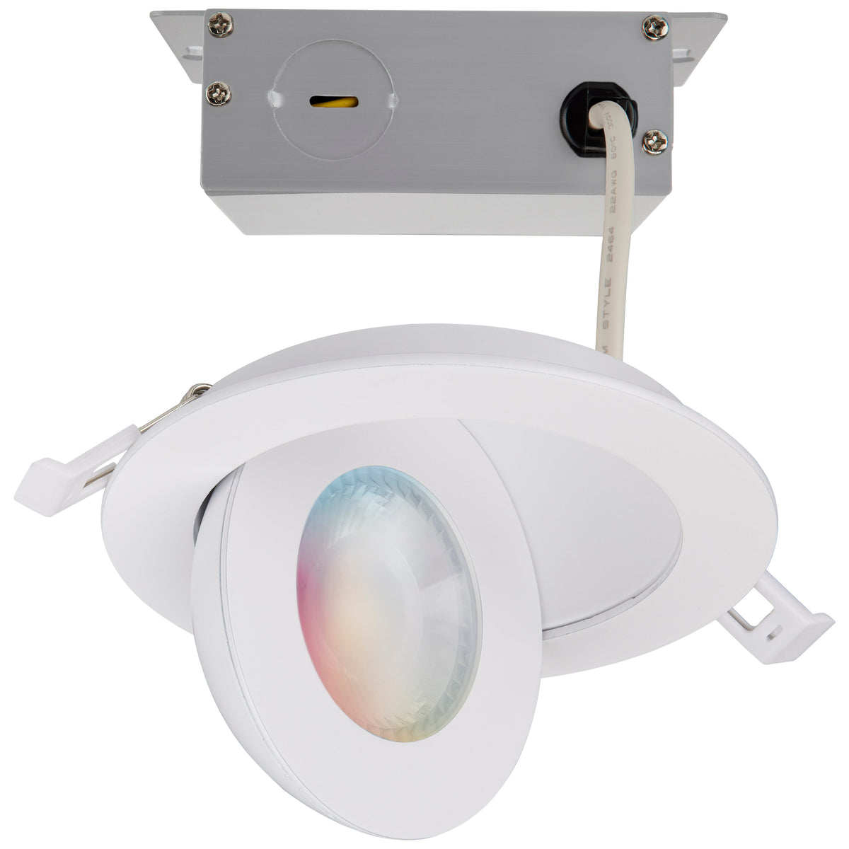 9 Watt - LED GimbaLED Downlight - 4 Inch - RGB & Tunable White - Round - Starfish IOT - White Finish - 650 Lumens - 120-277