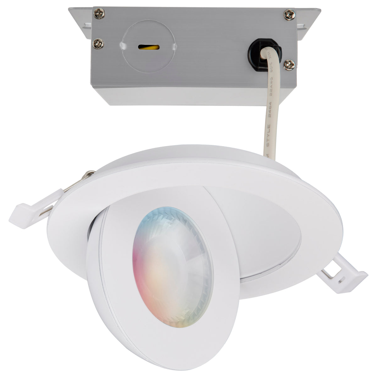Starfish - 9 Watt LED Gimbal Downlight - 4 Inch - 2700K-5000K RGB Tunable White - Remote Driver - White Finish - 120-277