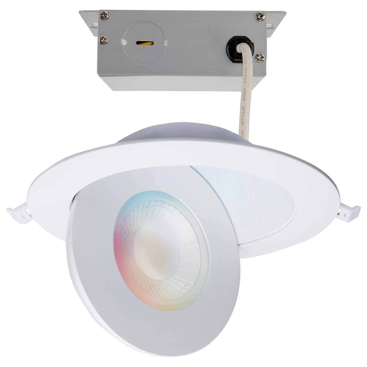 Starfish - 15 Watt LED Gimbal Downlight - 6 Inch - 2700K-5000K RGB Tunable White - Remote Driver - White Finish - 120-277