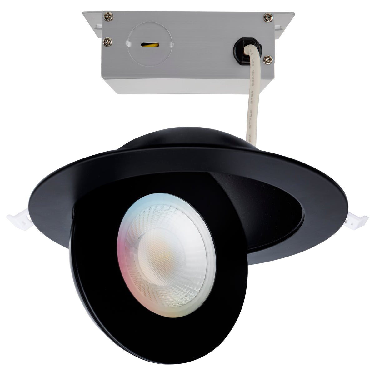 Starfish - 15 Watt LED Gimbal Downlight - 6 Inch - 2700K-5000K RGB Tunable White - Remote Driver - Black Finish - 120-277