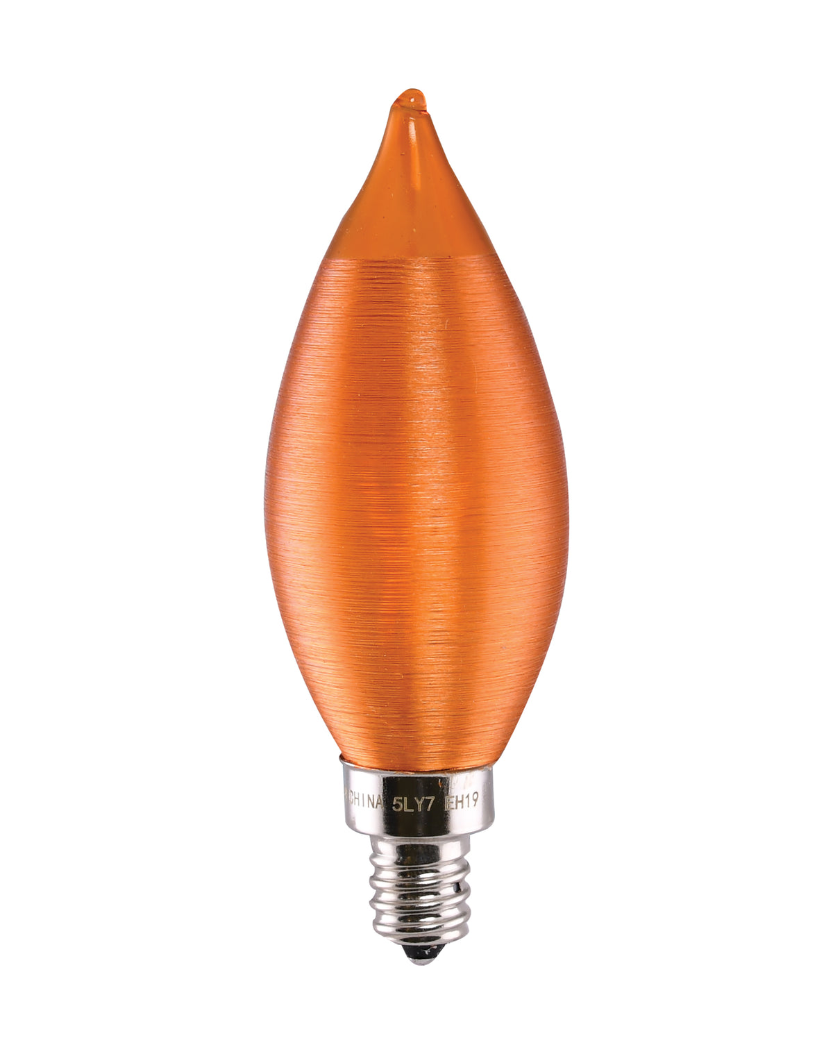 2 Watt CA11 LED Filament - Satin Spun Amber - Candelabra base - 2100K - 120 Volt