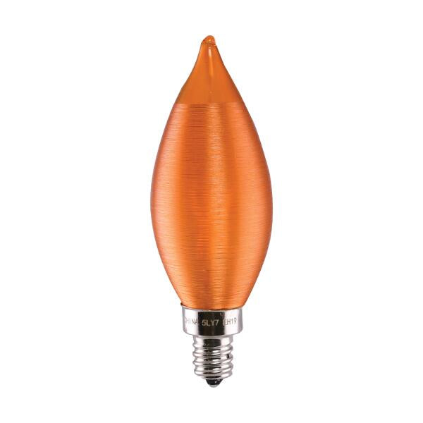 4 Watt CA11 LED Filament - Satin Spun Amber - Candelabra base - 2100K - 120 Volt for commercial spaces and hospitality spaces