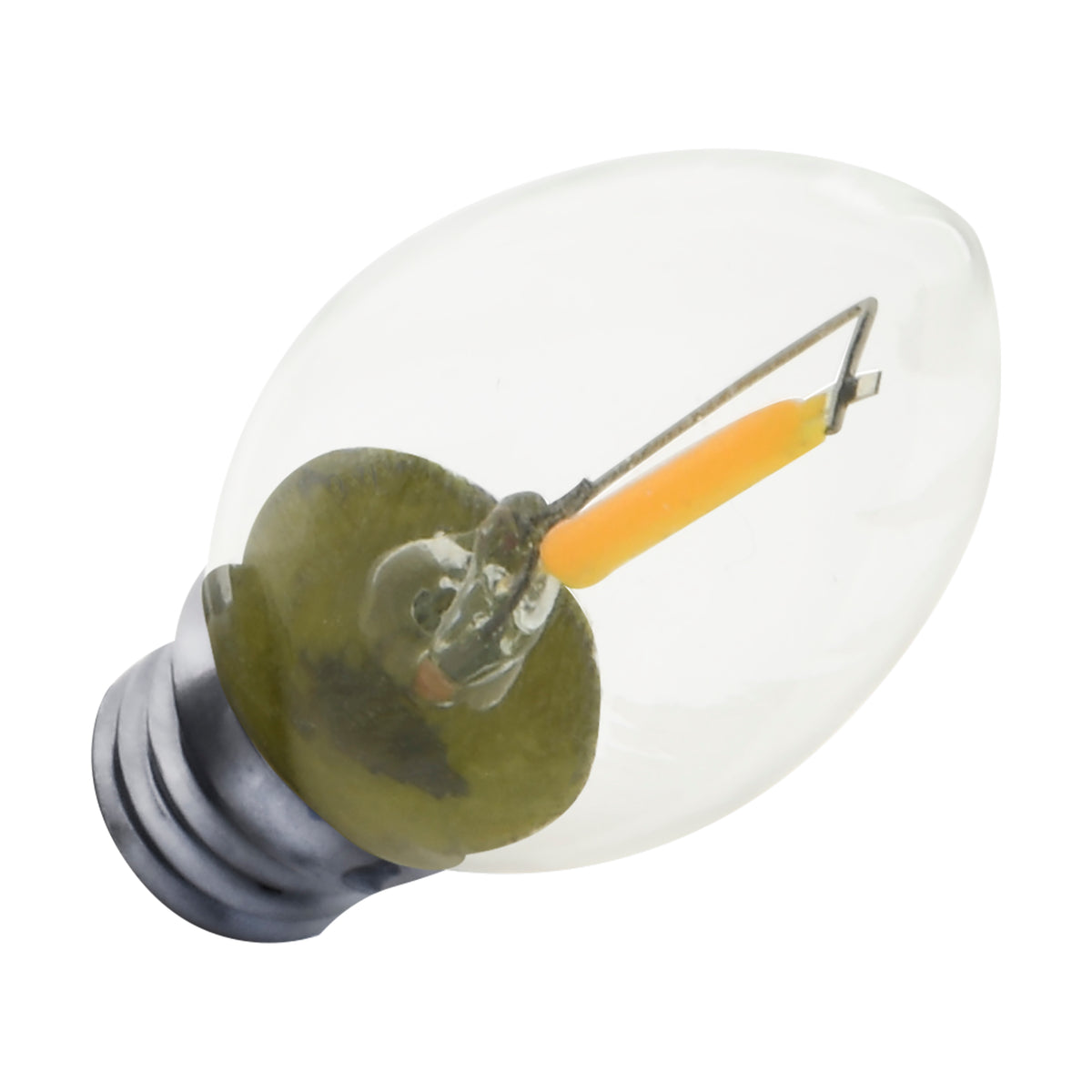 0.7 Watt LED Filament - C7 - Clear - 2700K - Candelabra base - 120 Volt - Carded 2 Pack