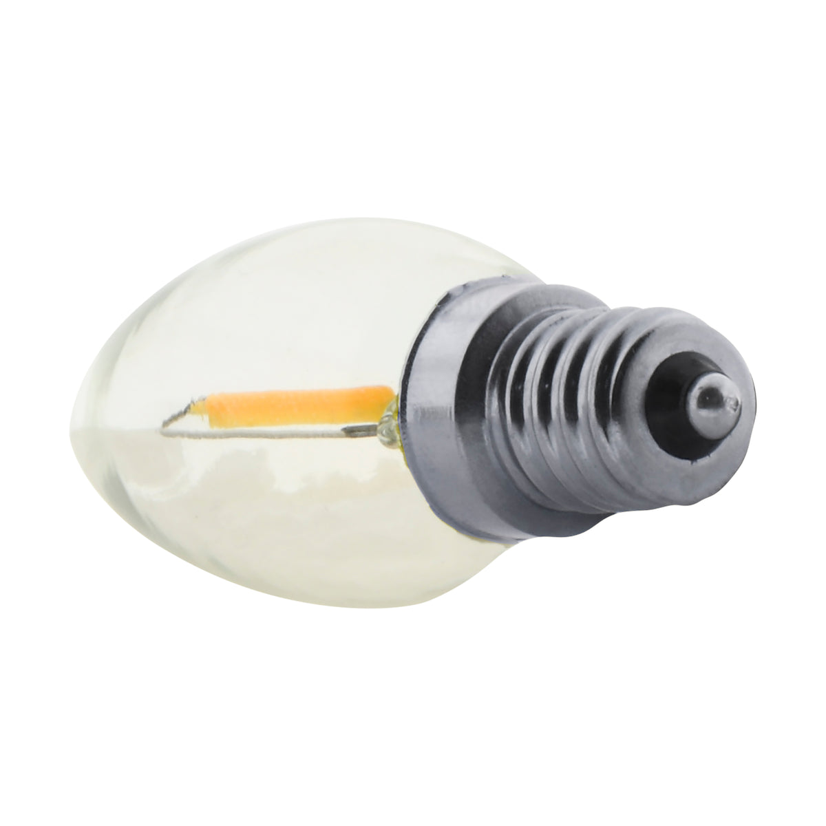0.7 Watt LED Filament - C7 - Clear - 2700K - Candelabra base - 120 Volt - Carded 2 Pack