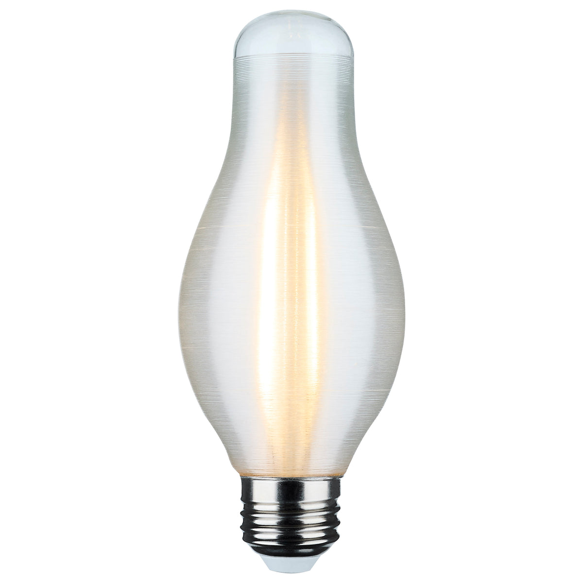 7 Watt H19 LED Filament - 3000K CCT - Medium Base - Satin Spun Finish - 120 Volt