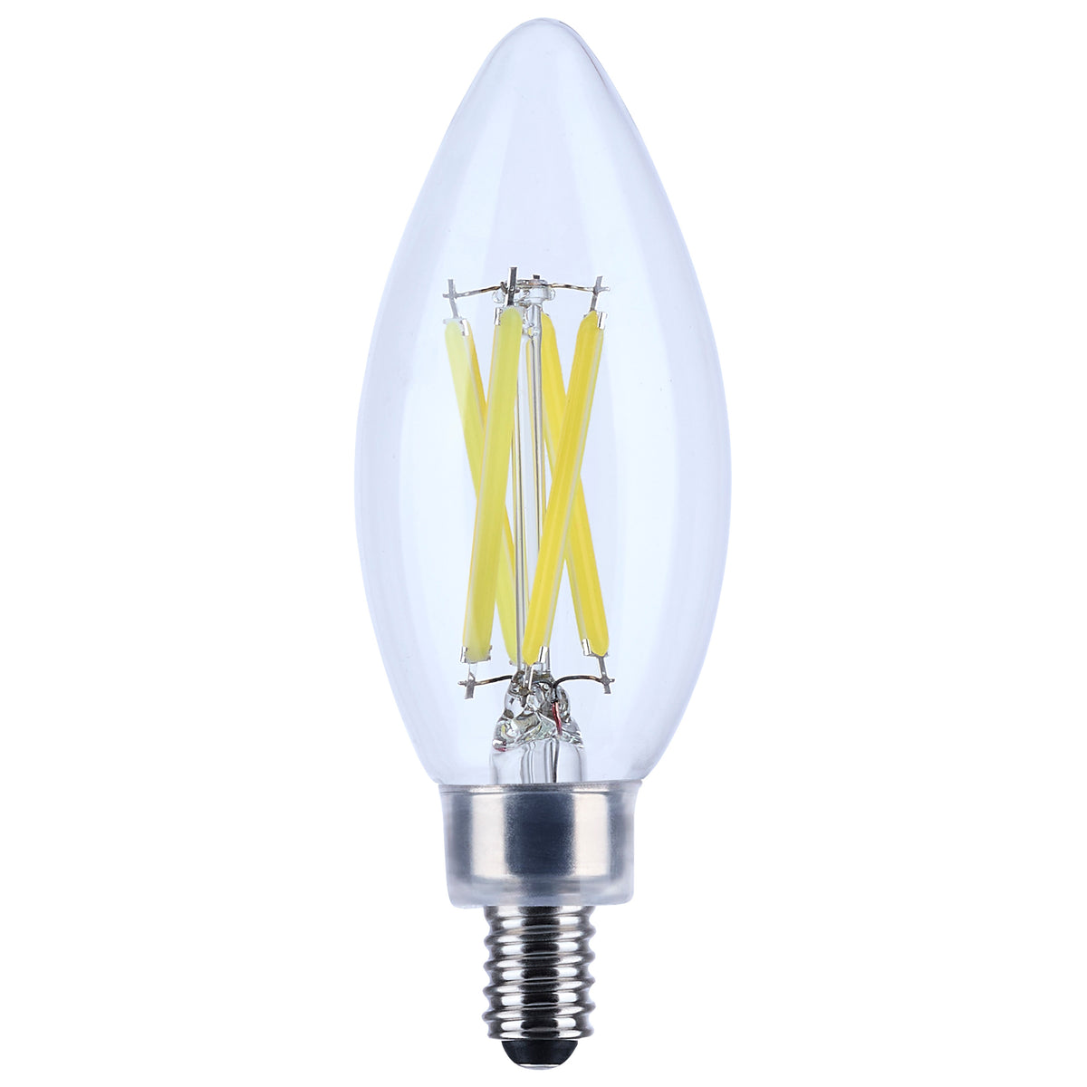 8 Watt C11 LED Filament - Clear Finish - Candelabra Base - 4000K - 90 CRI - 760 Lumens - 120 Volt product image