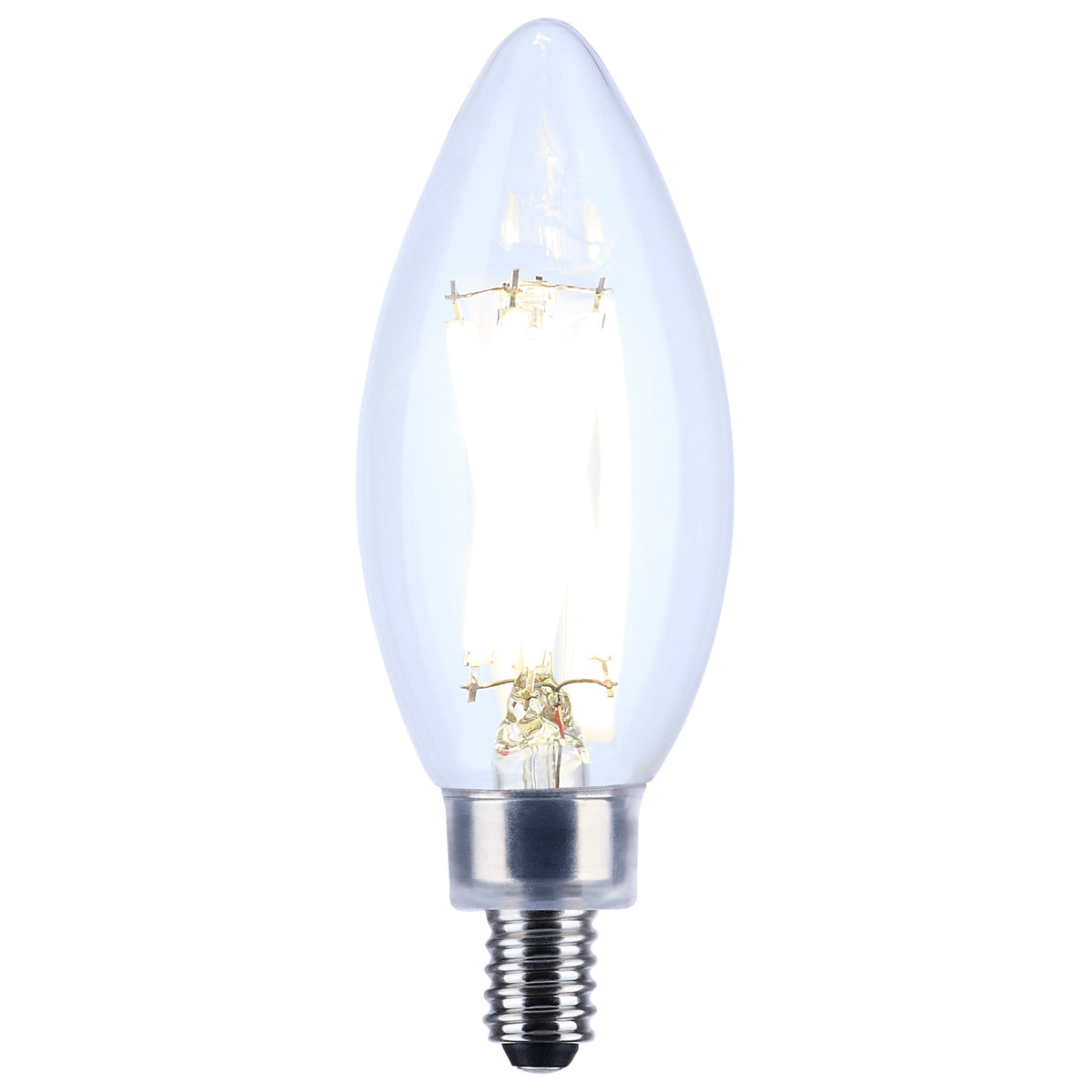 8 Watt C11 LED Filament - Clear Finish - Candelabra Base - 4000K - 90 CRI - 760 Lumens - 120 Volt