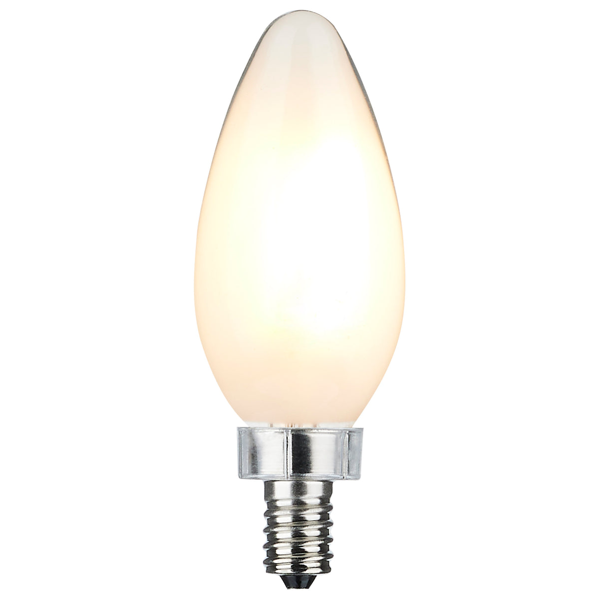 8 Watt C11 LED Filament - Frosted Finish - Candelabra Base - 3000K - 90 CRI - 760 Lumens - 120 Volt