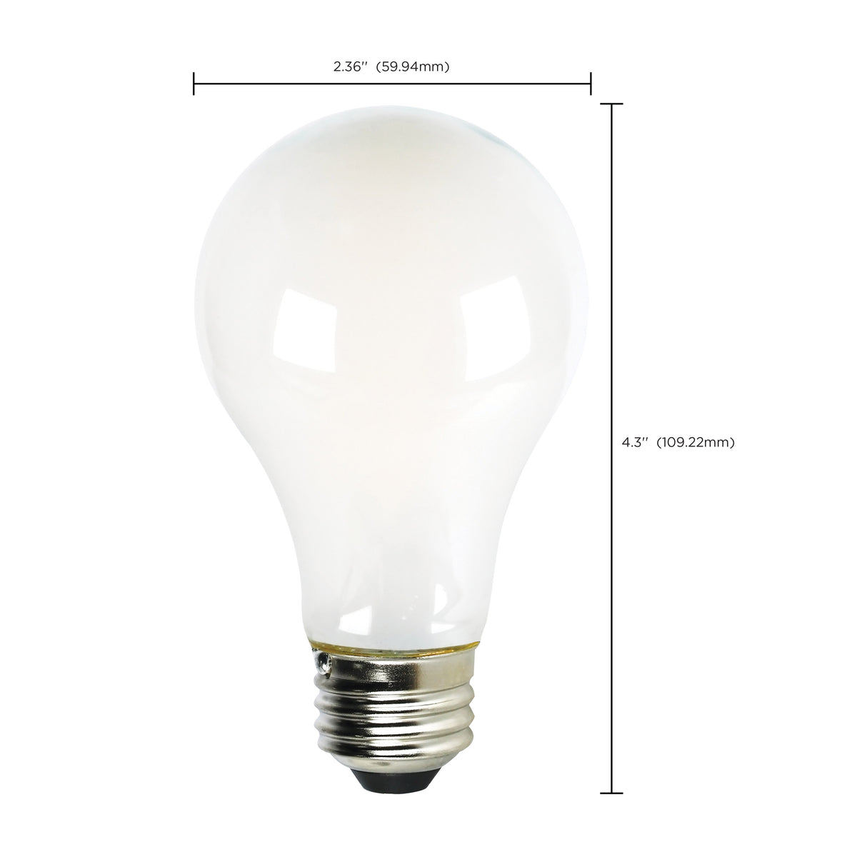 8 Watt - A19 LED Filament - Soft White - 2700K - Medium base - 120 Volt