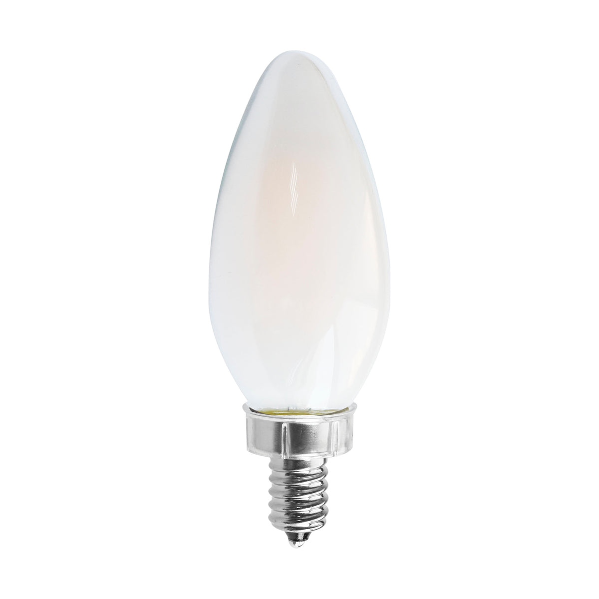 8 Watt C11 LED Filament - Frosted - Candelabra base - 2700K - 90 CRI - 760 Lumens - 120 Volt lighting product