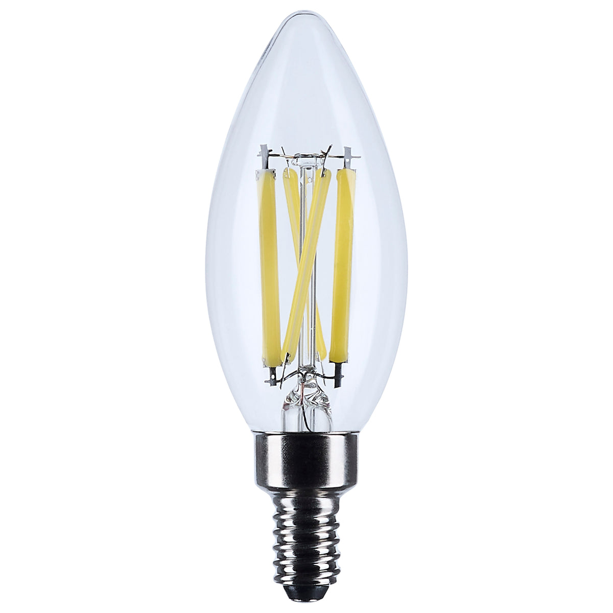 8 Watt C11 LED Filament - Clear - Candelabra base - 3000K - 90 CRI - 760 Lumens - 120 Volt lighting product