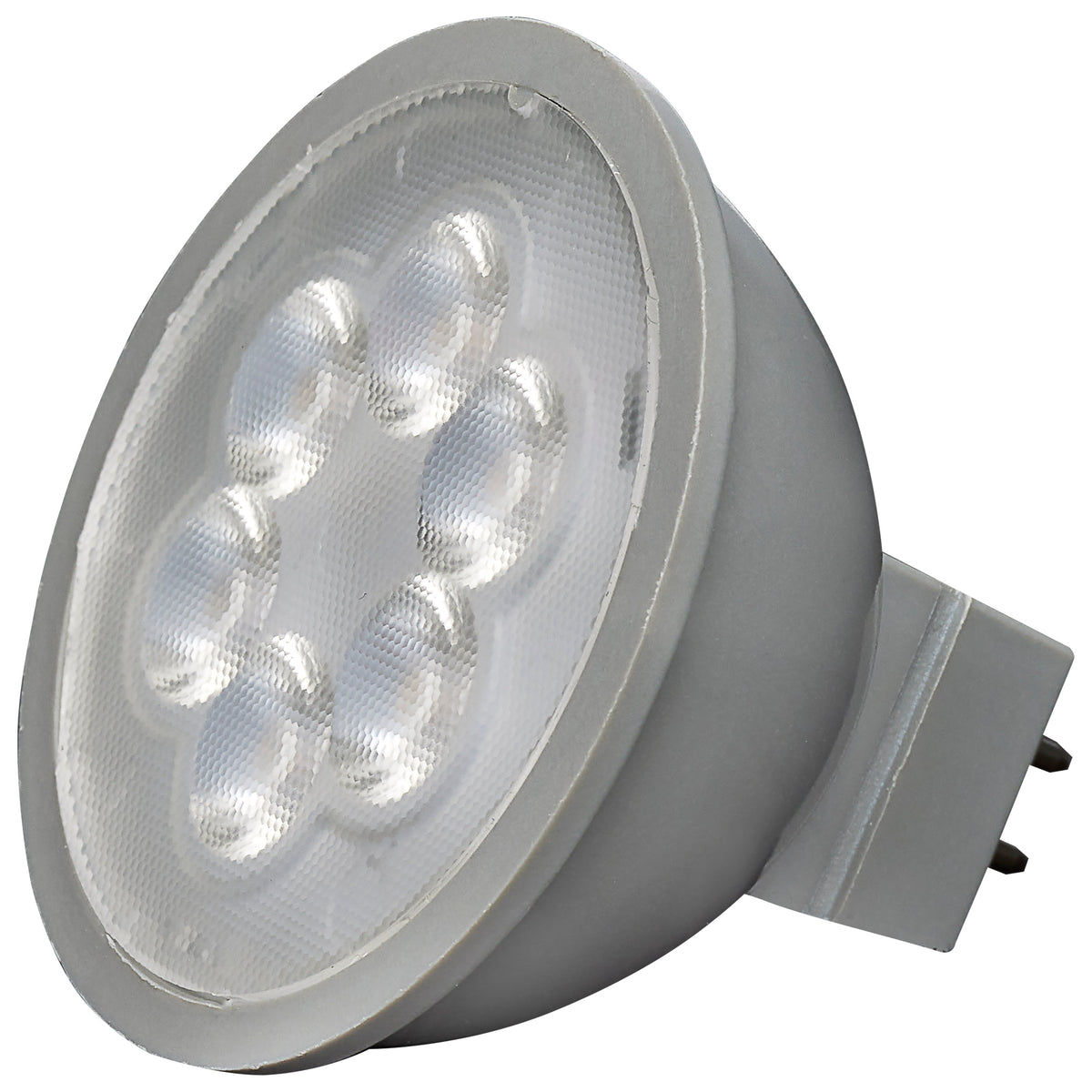 4.5 Watt MR16 LED - Silver Finish - 3000K - GU5.3 Base - 360 Lumens - 12 Volt for commercial spaces and retail spaces