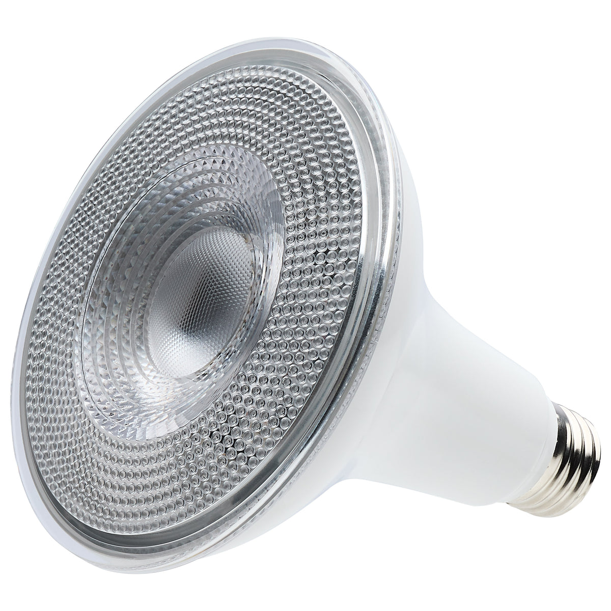14 Watt Dusk to Dawn LED - PAR38 - 3000K - Medium Base - White Finish - 120 Volt