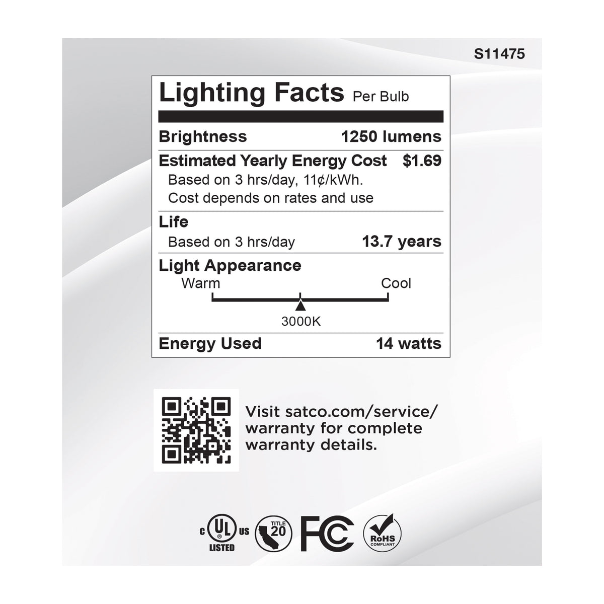 14 Watt Dusk to Dawn LED - PAR38 - 3000K - Medium Base - White Finish - 120 Volt