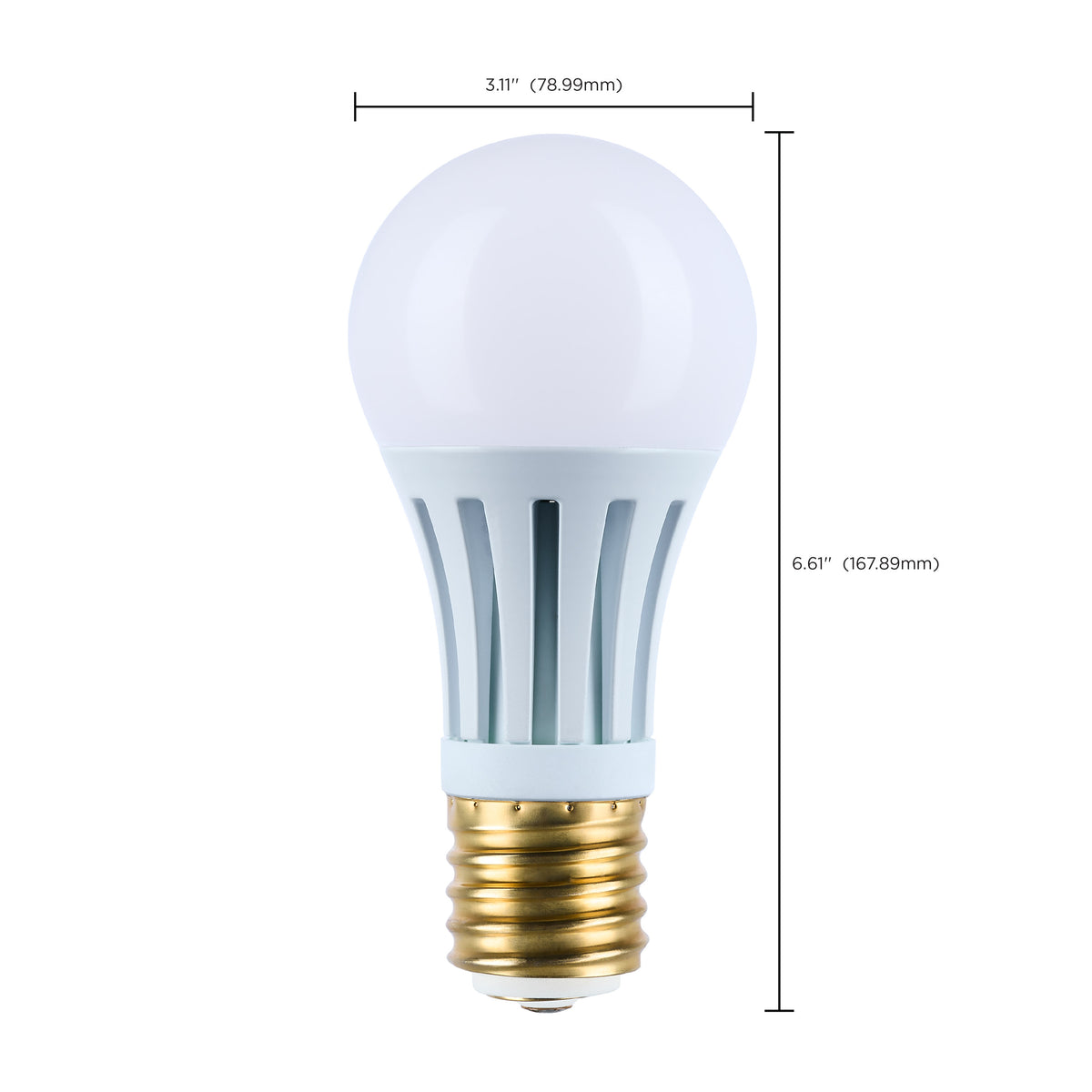 10/22/33 Wattage Selectable PS25 LED Three-Way Lamp - E39d Mogul Base - 2700K - Frost Finish - 120 Volt