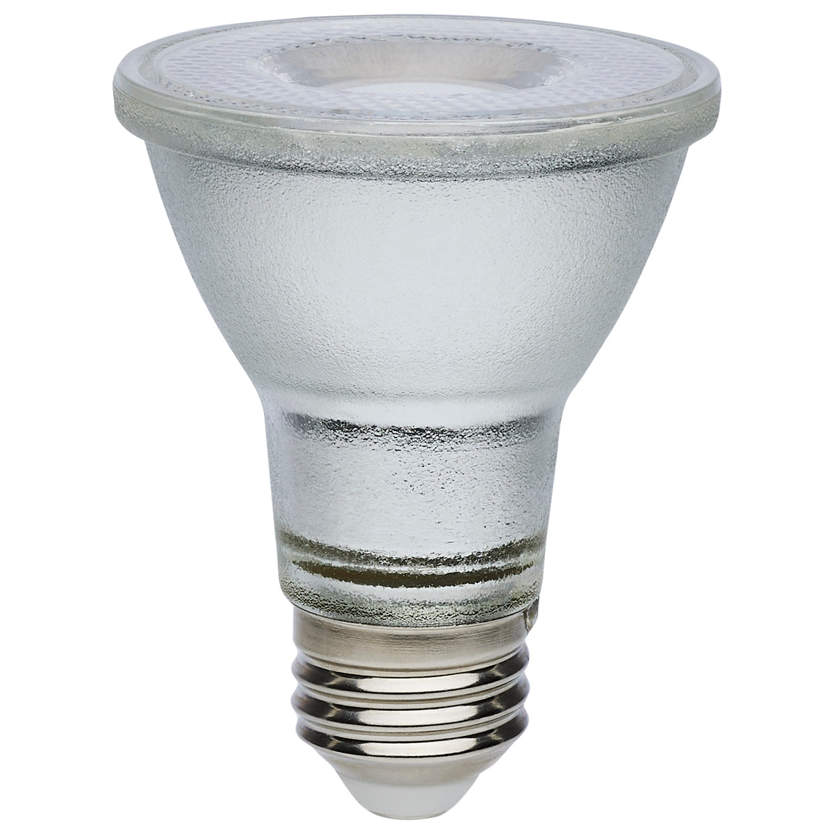 7 Watt Econo LED PAR20 - 4000K - 35 Degree Beam Angle - Medium Base - 120-277 Volt - Silver Finish bulb or fixture view