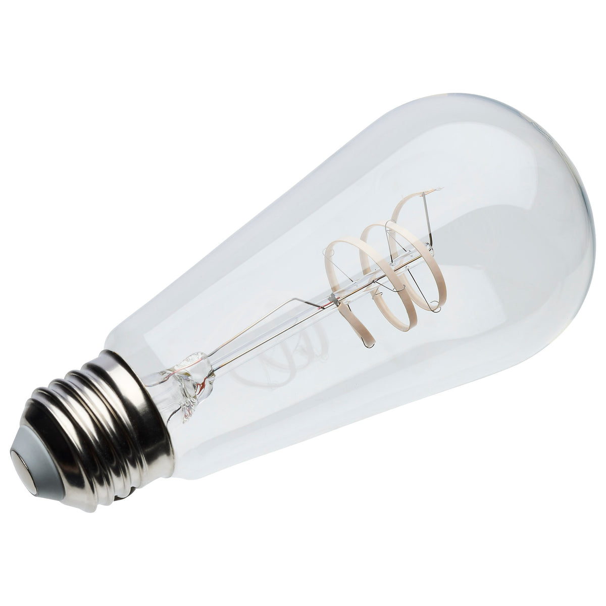6 Watt LED - Reminiscent - Flex Gray Coil Filament - ST19 - Medium Base - 2700K CCT - Clear - 120 Volt