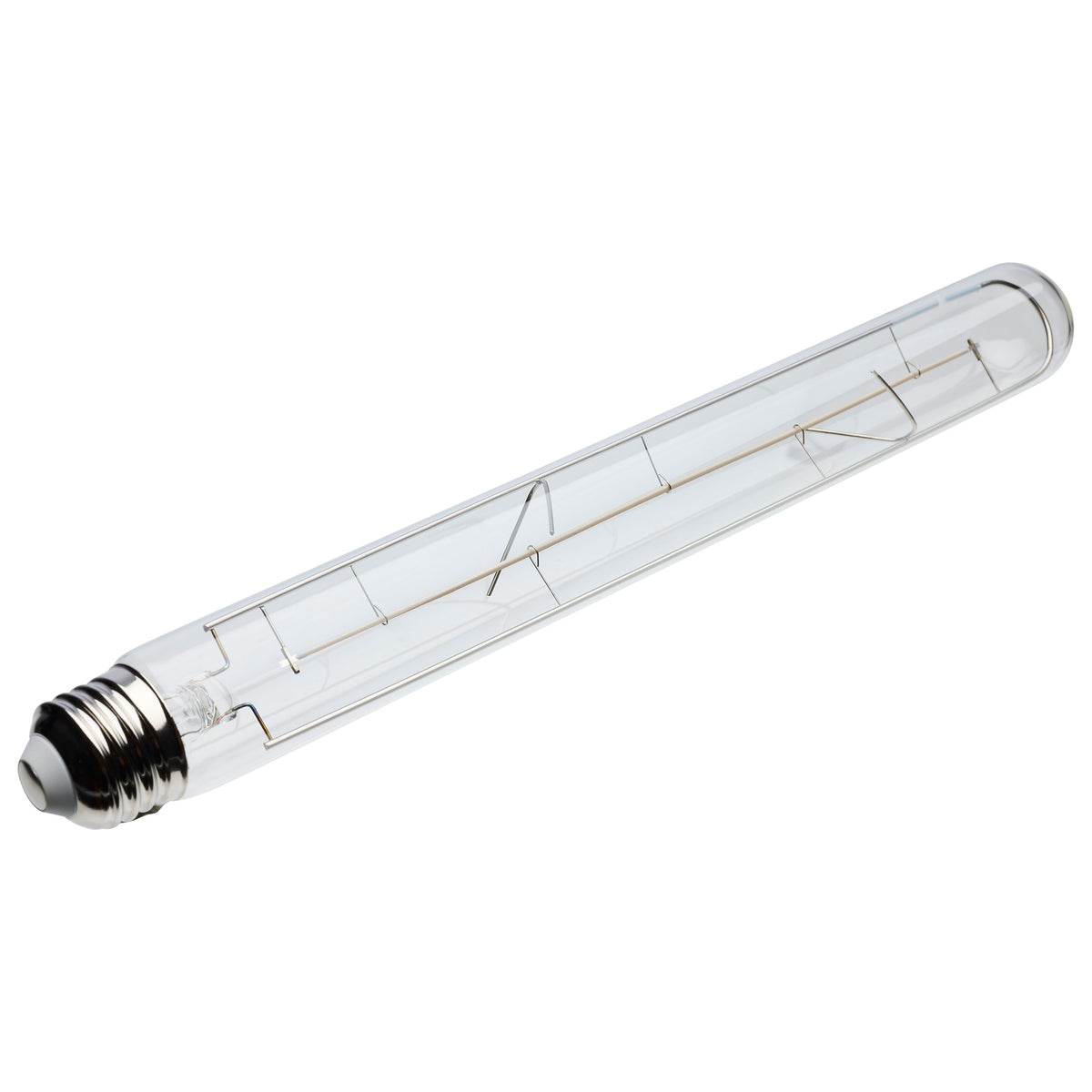 6 Watt LED - Reminiscent - Flex Gray Straight Filament - T9 - Medium Base - 2700K CCT - Clear - 120 Volt