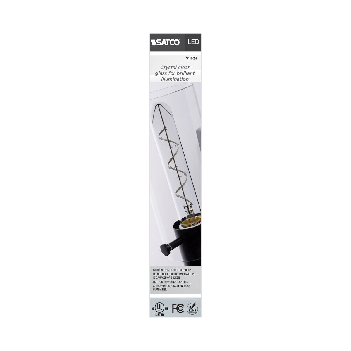 6 Watt LED - Reminiscent - Flex Gray Coil Filament - T9 - Medium Base - 2700K CCT - Clear - 120 Volt