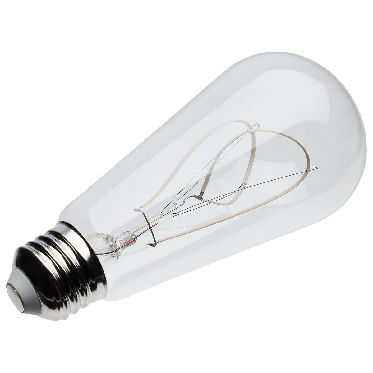 6 Watt LED - Reminiscent - Flex Gray Filament - ST19 Loop - Medium Base - 2700K CCT - Clear - 120 Volt