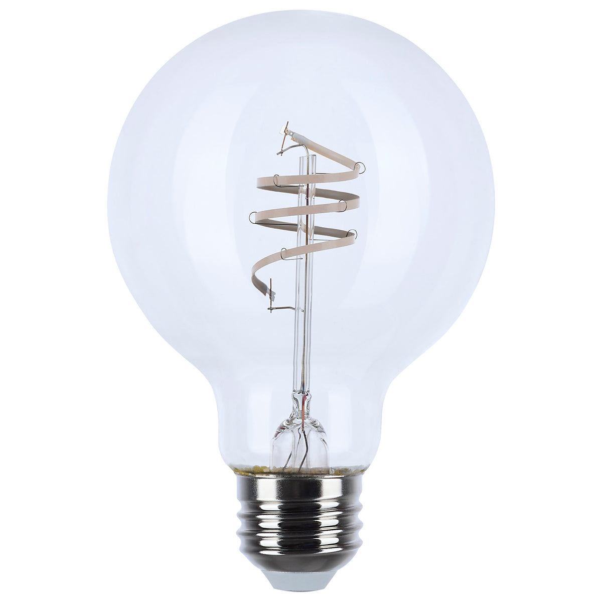 6 Watt G25 LED - Reminiscent - Flex Gray Coil Filament - E26 - 3000K - 120 Volt