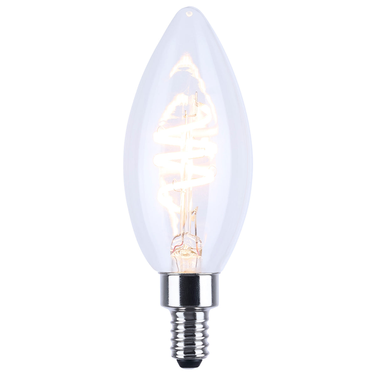 4 Watt B11 LED - Reminiscent - Flex Gray Coil Filament - E12 - 3000K - 120 Volt