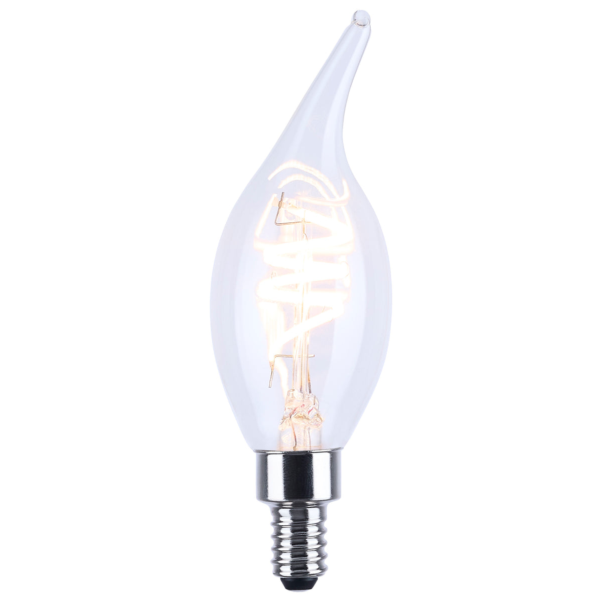 4 Watt CA11 LED - Reminiscent - Flex Gray Coil Filament - E12 - 3000K - 120 Volt