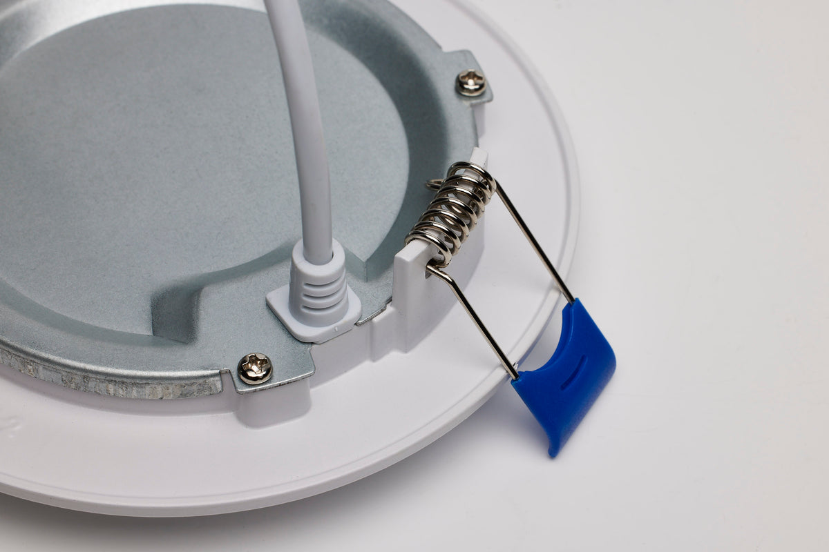 9 Watt - LED Direct Wire - Low Profile Downlight - 4 Inch Round - Starfish IOT - Tunable White and RGB - 120 Volt - 90 CRI - White Finish
