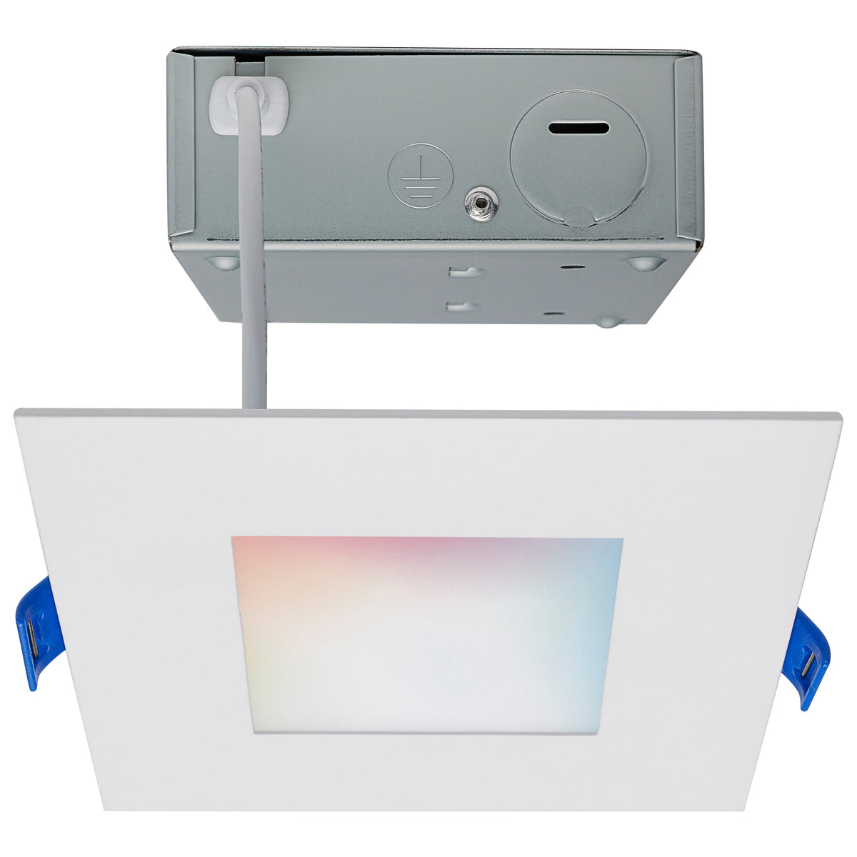 9 Watt - LED Direct Wire - Low Profile Downlight - 4 Inch Square - Starfish IOT - Tunable White and RGB - 120 Volt - 90 CRI