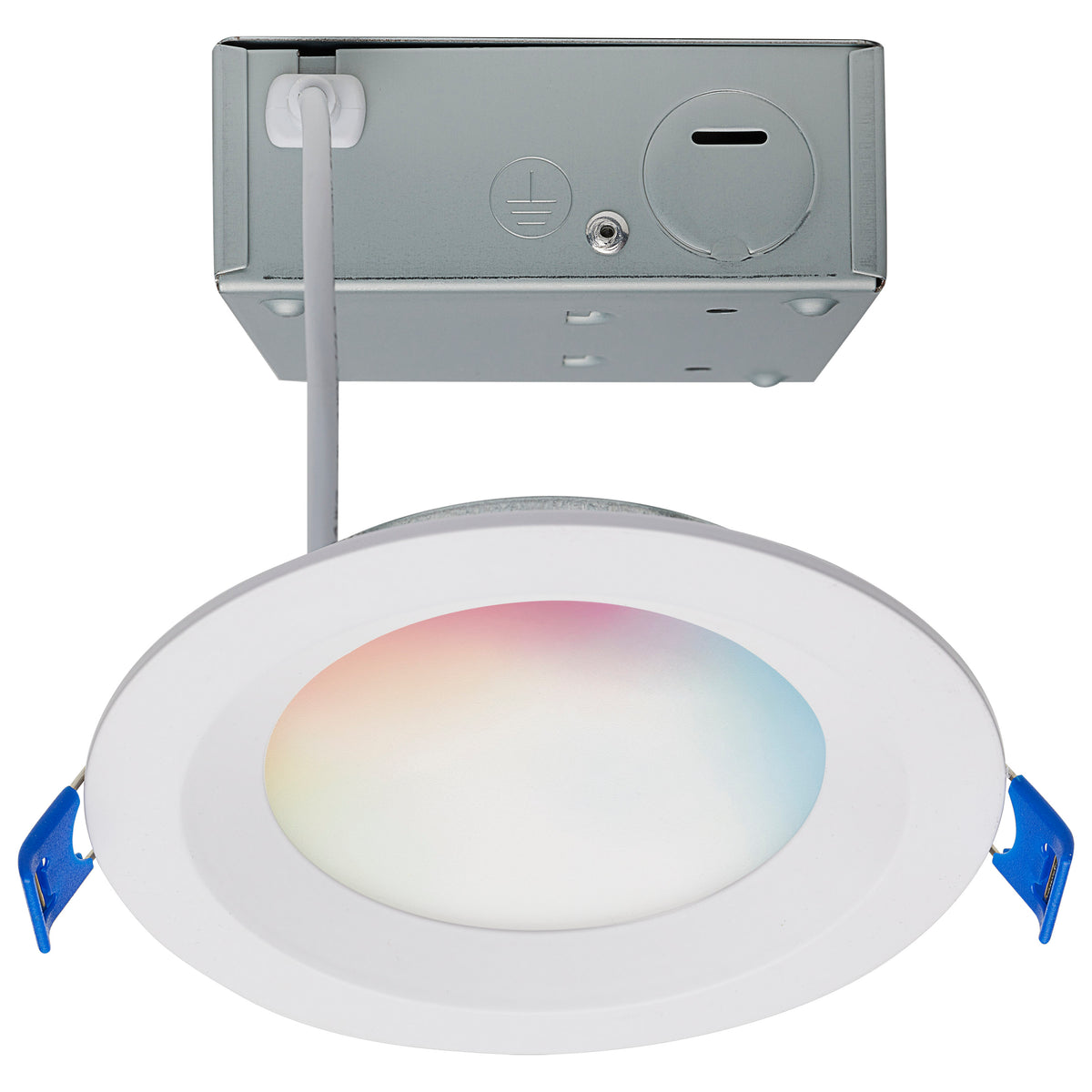 9 Watt - LED Direct Wire - Low Profile Regress Baffle Downlight - 4 Inch Round - Starfish IOT - Tunable White and RGB - 120