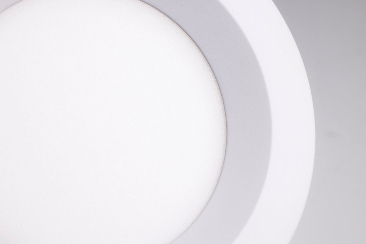 12 Watt - LED Direct Wire - Low Profile Regress Baffle Downlight - 6 Inch Round - Starfish IOT - Tunable White and RGB - 120 Volt - 90 CRI - White Finish