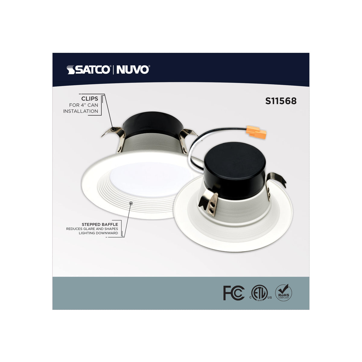 10.5 Watt - LED Retrofit Downlight - 4 Inch Round - Starfish IOT - RGB & Tunable White - 120 Volt - 90 CRI - White Finish
