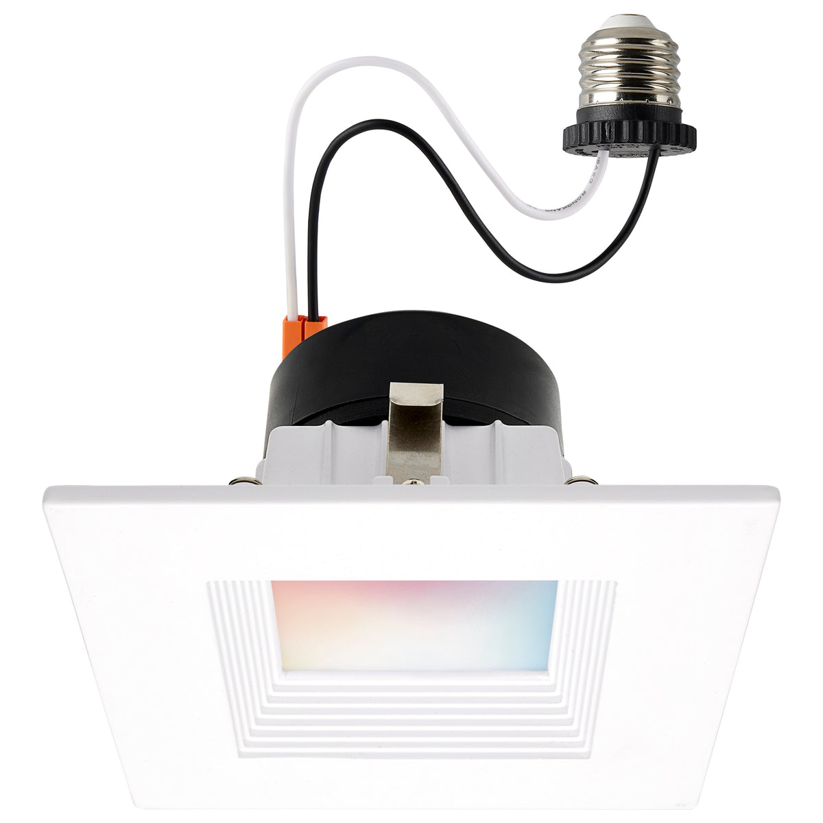 10.5 Watt - LED Retrofit Downlight - 4 Inch Square - Starfish IOT - RGB & Tunable White - 120 Volt - 90 CRI - White Finish