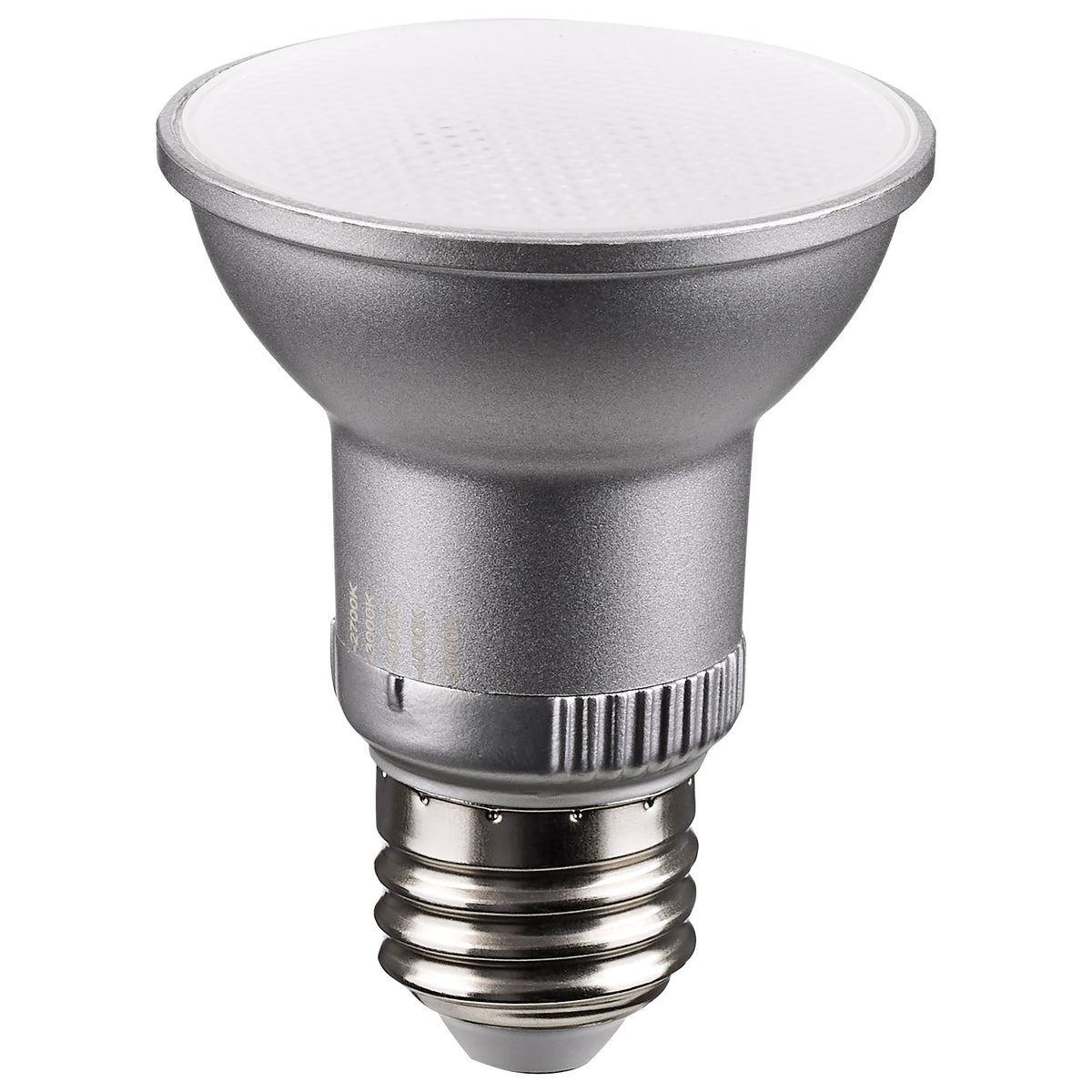 5.5 Watt PAR20 LED - Medium Base - Silver Finish - Selectable - 120 Volt - 25 Degree Beam Angle product image