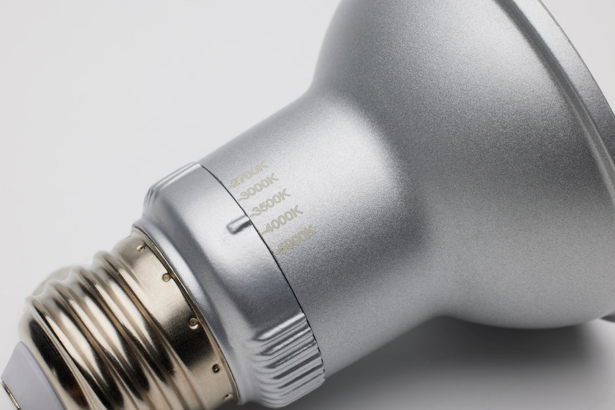 5.5 Watt PAR20 LED - Medium Base - Silver Finish - CCT Selectable - 120 Volt - 40 Degree Beam Angle