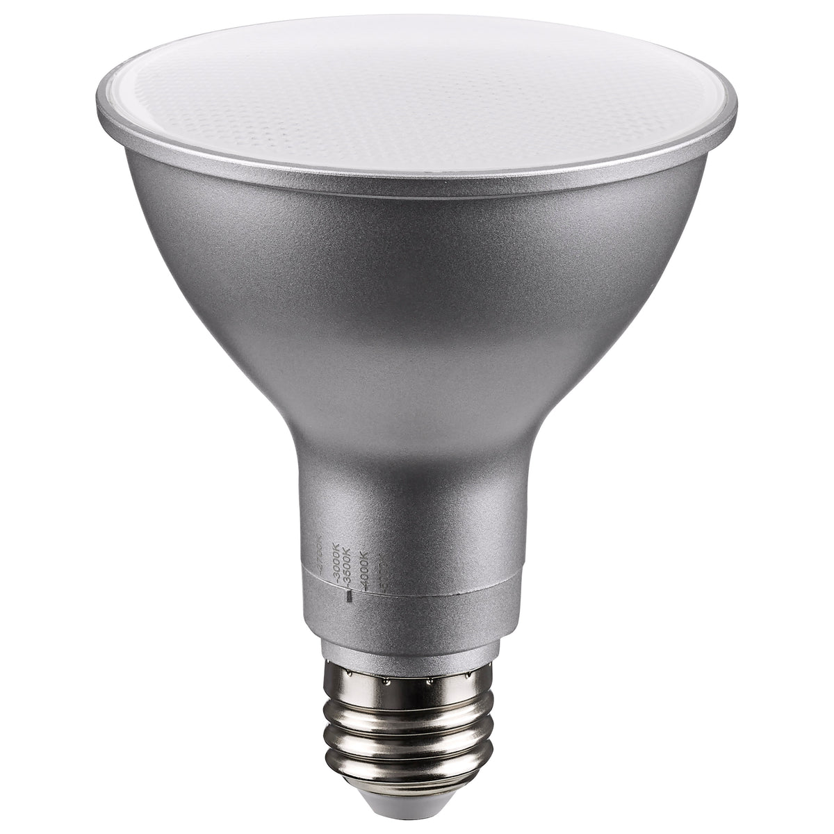 11 Watt PAR30LN LED - Medium Base - Silver Finish - Selectable - 120 Volt - 40 Degree Beam Angle for commercial spaces and