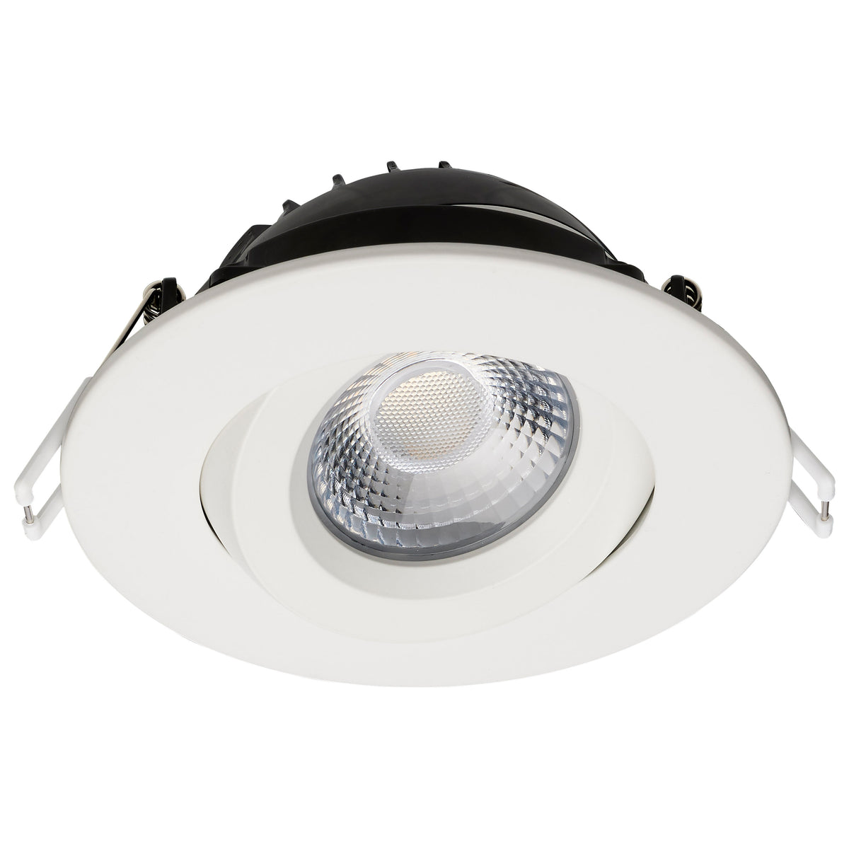 12 Watt LED Direct Wire Downlight - GimbaLED - 4 Inch - CCT Selectable - Round - Remote Driver - White Finish - 850 Lumens - 120 Volt